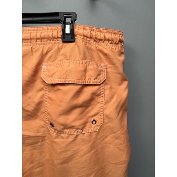 Croft & Barrow Swim Trunks Mens 2XL‎ Solid Orange Shorts Mesh lined - Picture 7 of 7